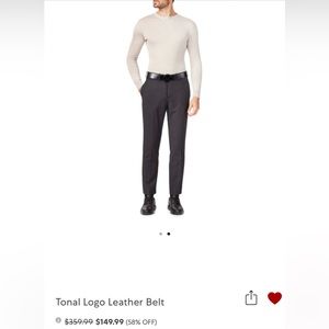 Valentino Tonal Belt - Black